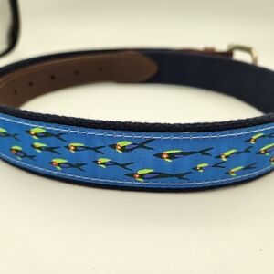 The Belted Cow Hopkins Fish School Ribbon Club Belt Size 32